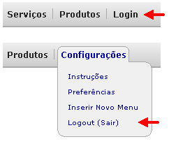 Login e Logout